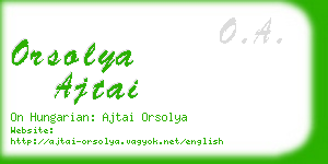 orsolya ajtai business card